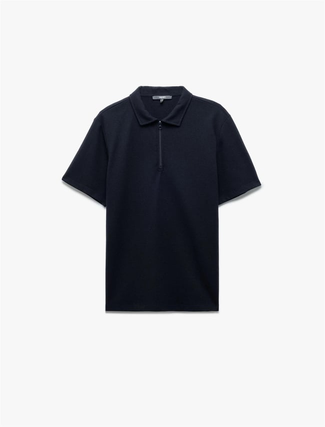 Koton 5Sam10013Mk 716 Lacıvert Erkek Pamuk Jersey Polo T-Shırt