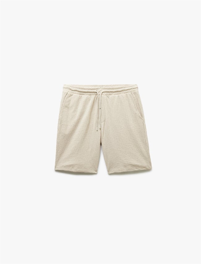 Koton 5Sam40006Mk 026 Grı Erkek Pamuk Jersey Short