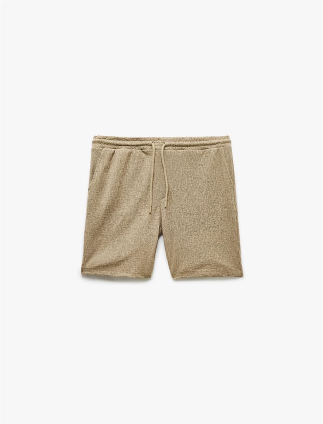 Koton 5Sam40006Mk 786 Yesıl Erkek Pamuk Jersey Short