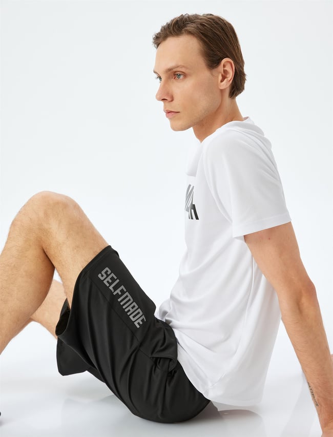Koton 5Sam40016Nk 999 Sıyah Erkek Elastan Jersey Spor Sort
