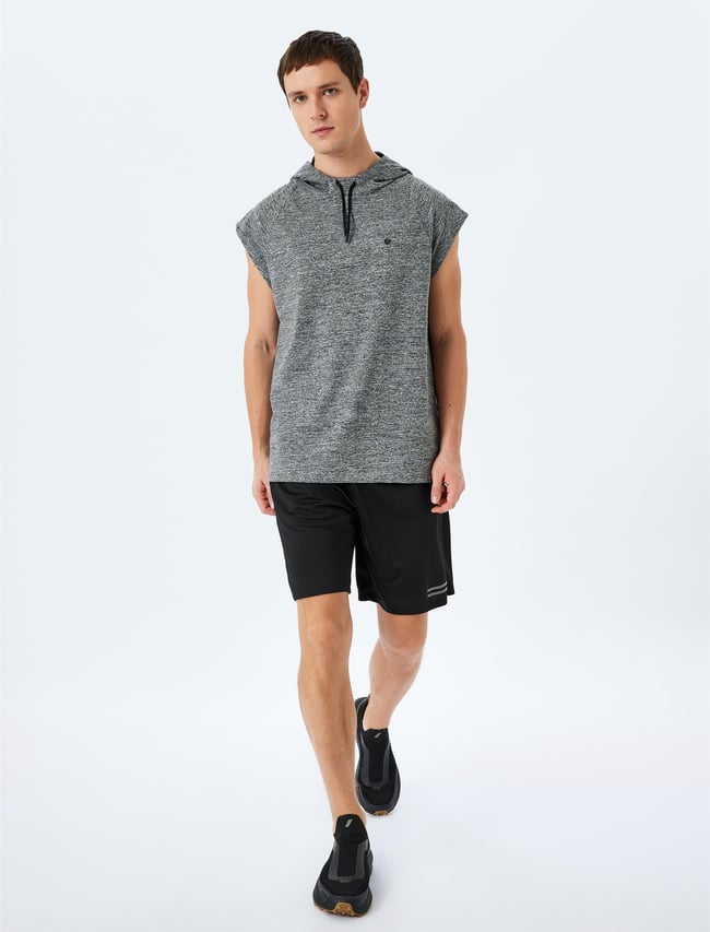 Koton 5SAM40017NK Siyah Erkek Polyester Jersey Spor Şort