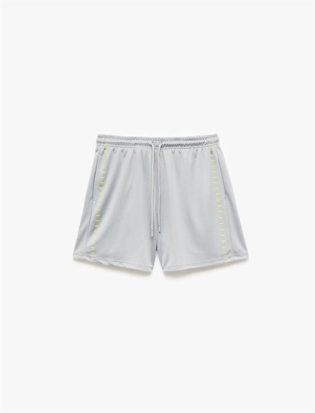 Koton 5Sam40031Nk 023 Grı Erkek Polıester Jersey Spor Short