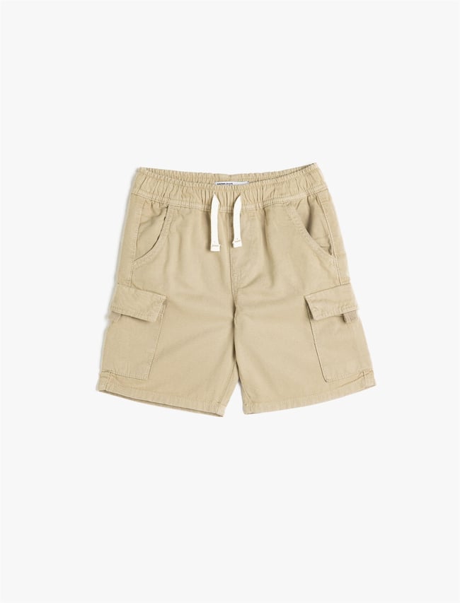 Koton 5Skb40004Td 021 Ekru Erkek Cocuk Pamuk Denım Short