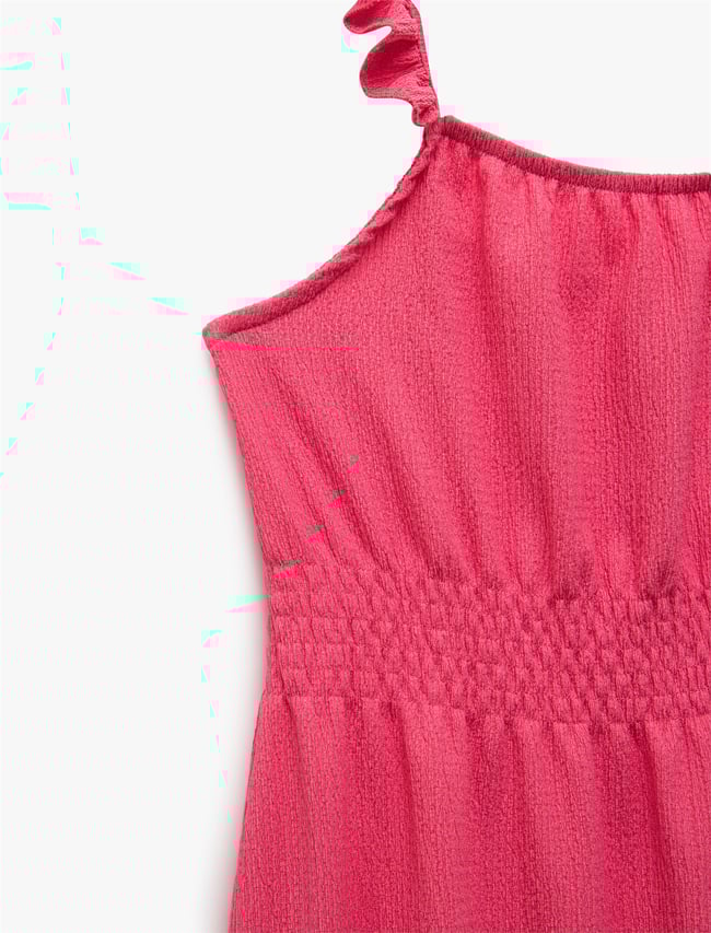 Koton 5Skg80011Ak 274 Pembe Kız Cocuk Elastan Jersey Elbıse