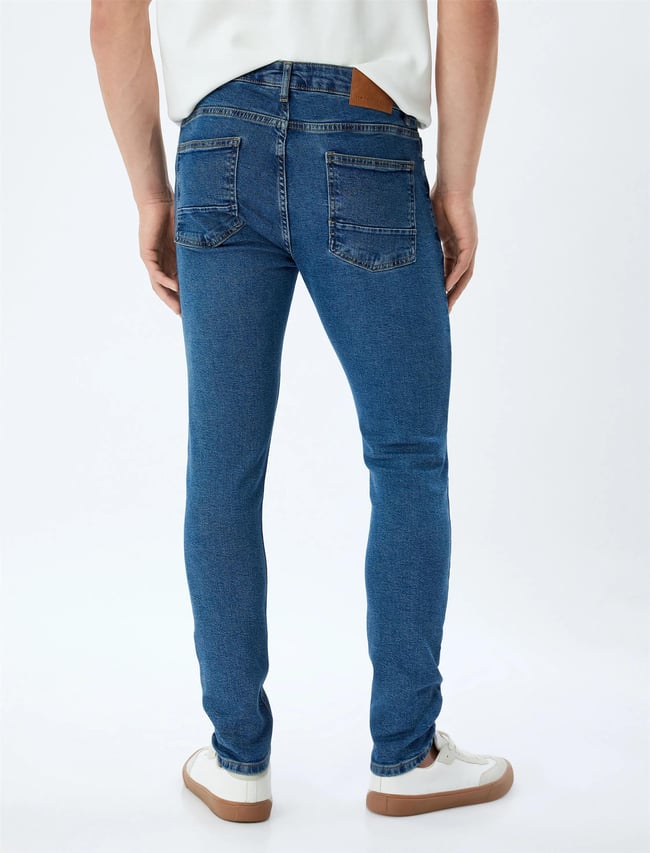 Koton 5Wam40075Id 741 Koyu Indıgo Erkek Denım Pantolon