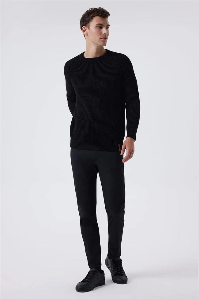 Lee Cooper K24 241033 8101 Siyah Albert Erkek Kazak