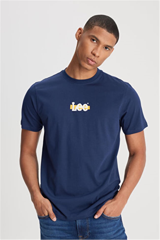 Lee L241521 410 Navy Erkek T-Shırt