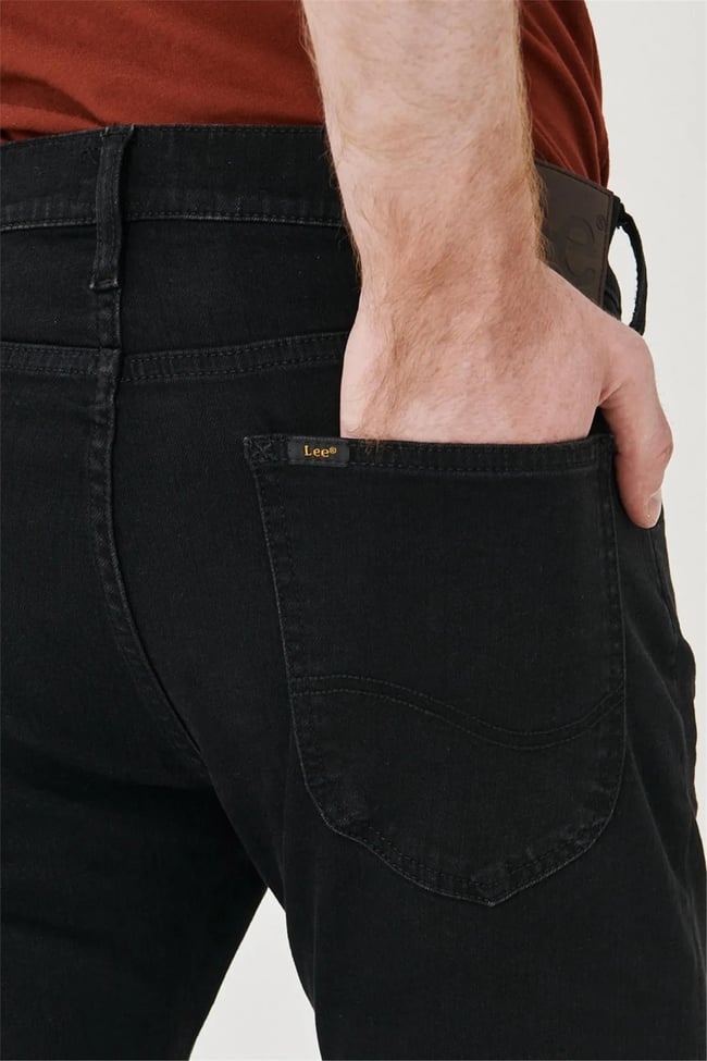 Lee L719012 L719 Luke 009 Venom Black Erkek Dusuk Bel Dar Paca Jean Pantolon