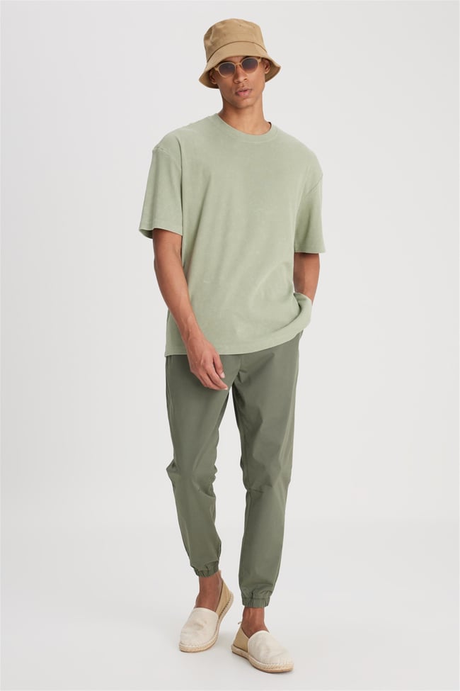 Lee LM04008801 Jogger 801 Khaki Erkek Regular Jogger Non Denim Pantolon