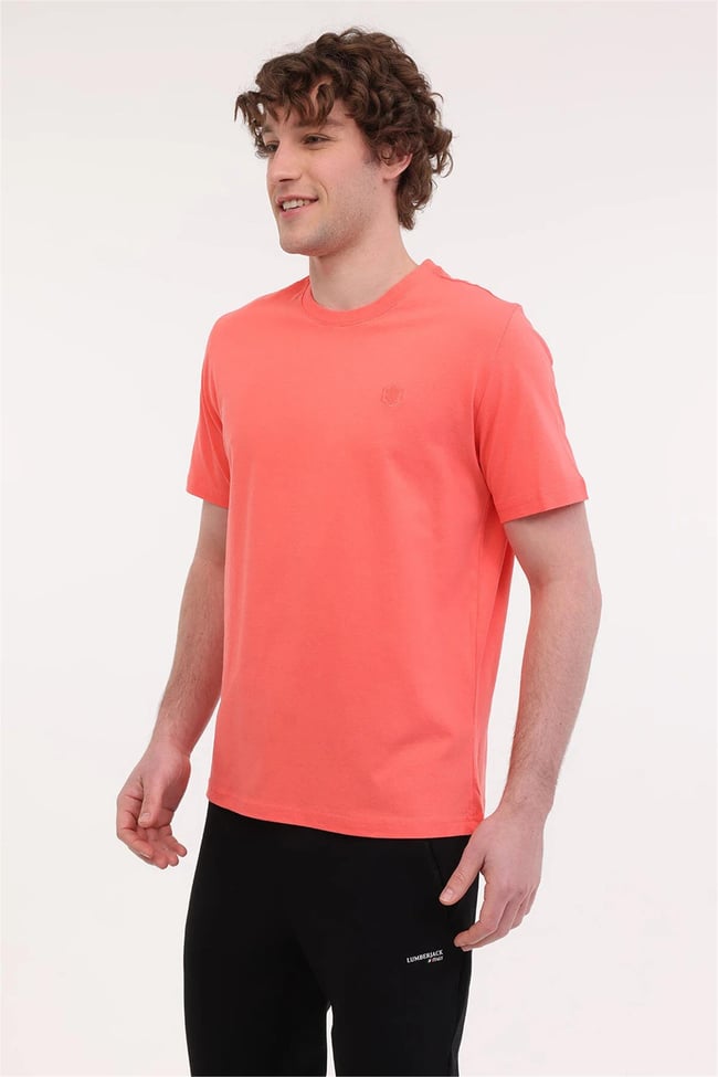 Lumberjack 5M Mb Ct102 C Nk T Sh 5Fx Coral Erkek Kısa Kollu T-Shırt