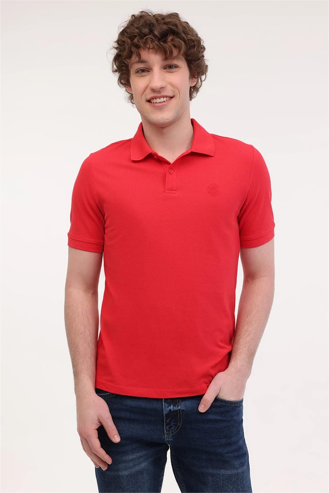 Lumberjack 5M Mb Ct953 Polo T Sh 5Fx Kırmızı Erkek Kısa Kollu Polo T-Shırt