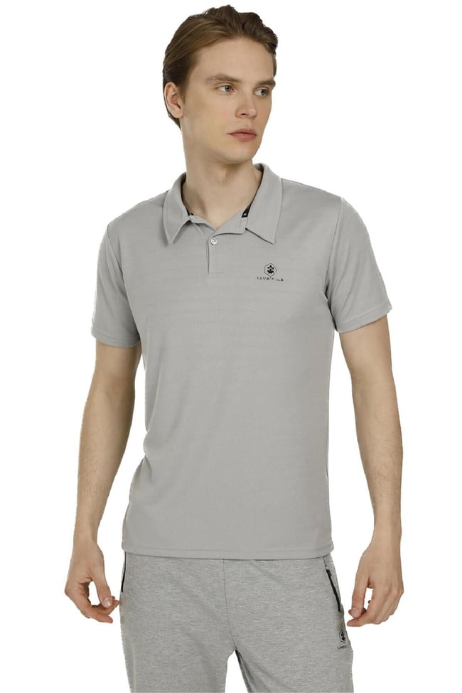 Lumberjack A10149744508010 4M M-Ct461 Sherman T-Sh 4Fx Gri Erkek Polo T-Shirt