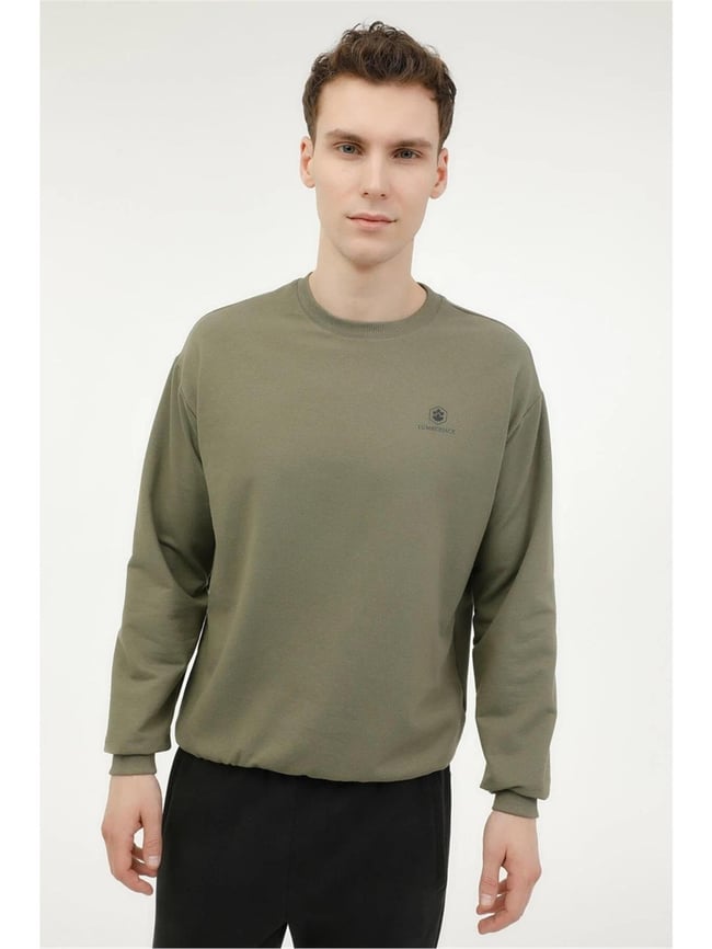 Lumberjack A10181320908010 4W Mb Sn75 C Neck Sw 4Pr Hakı Erkek Sweatshırt