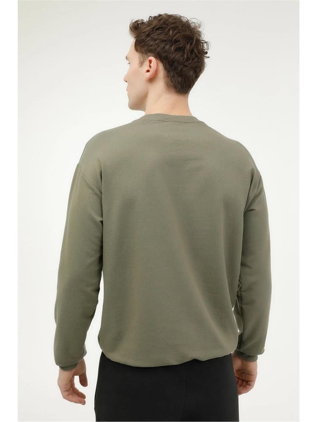 Lumberjack A10181320908010 4W Mb Sn75 C Neck Sw 4Pr Hakı Erkek Sweatshırt
