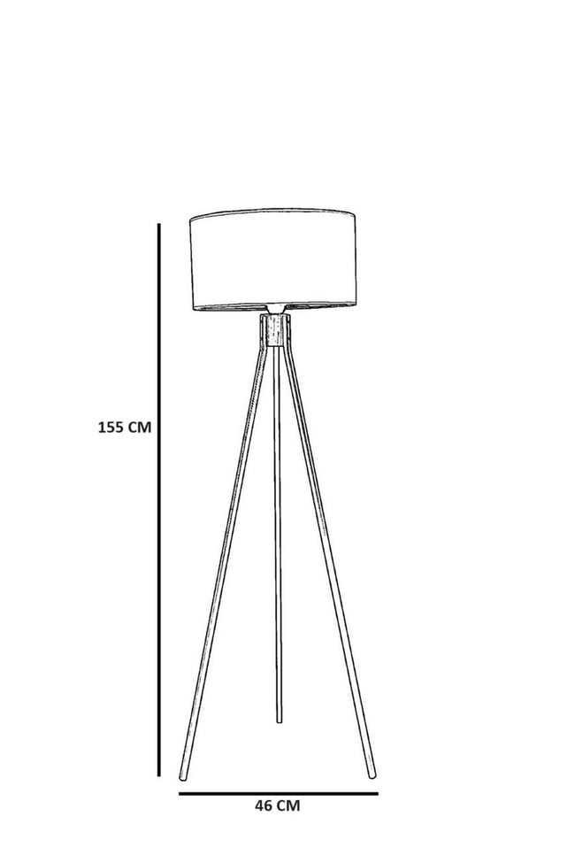 Lumexx Fısco Tripod Eskitme Lambader Silindir 15-3 Abajurlu