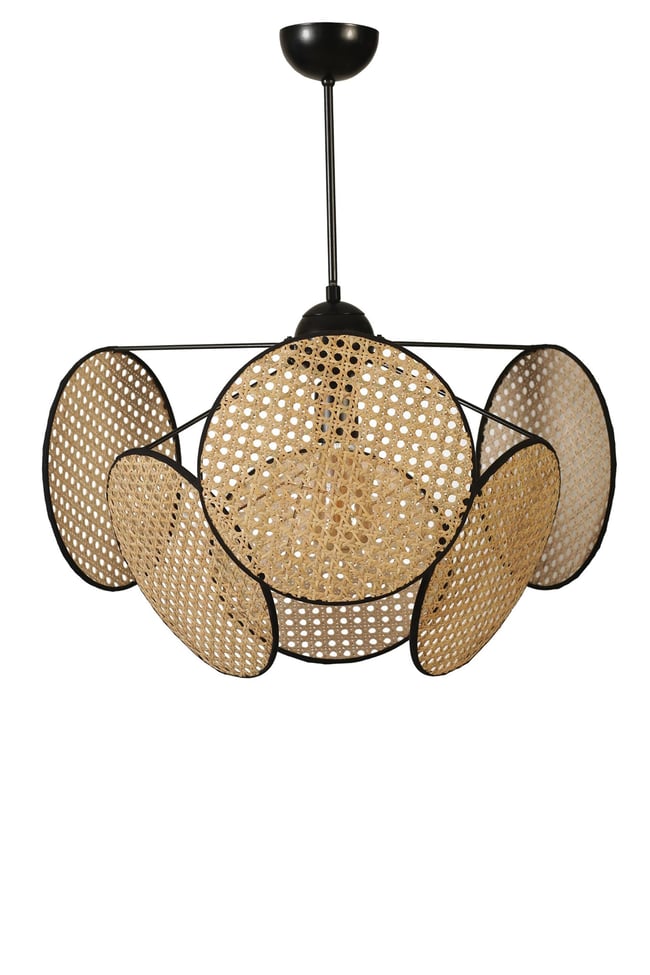Lumexx Hera Silindir 6 Lı Rattan Avize