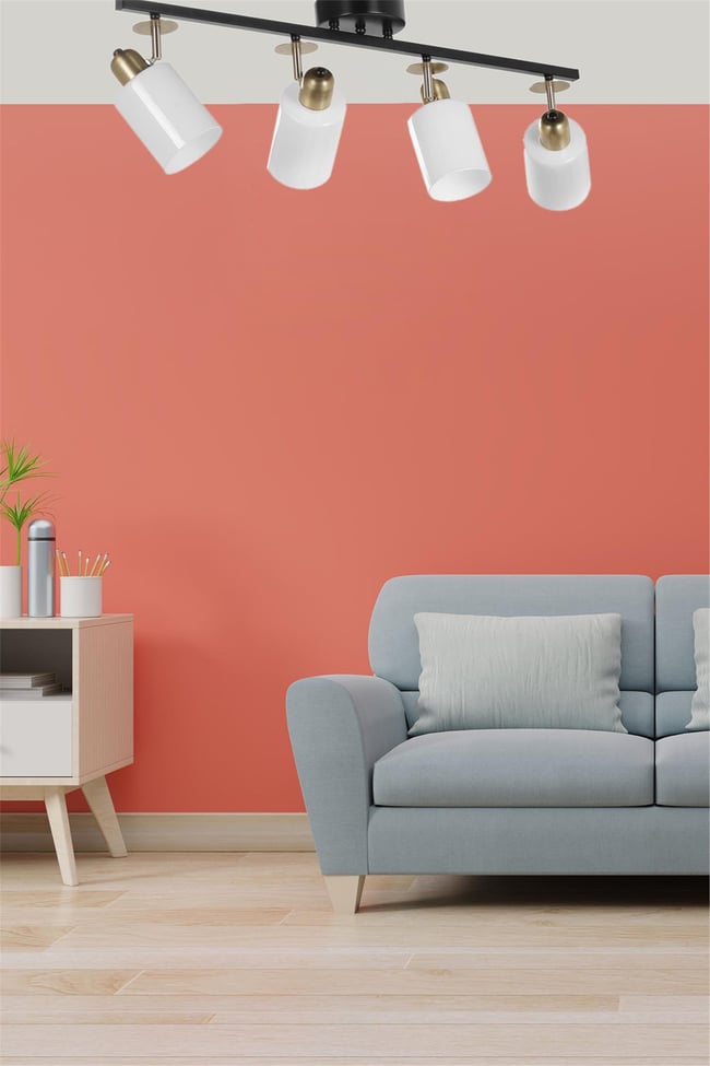 Lumexx  Nomi 4 Lü Sıralı Siyah Beyaz Camlı Avize
