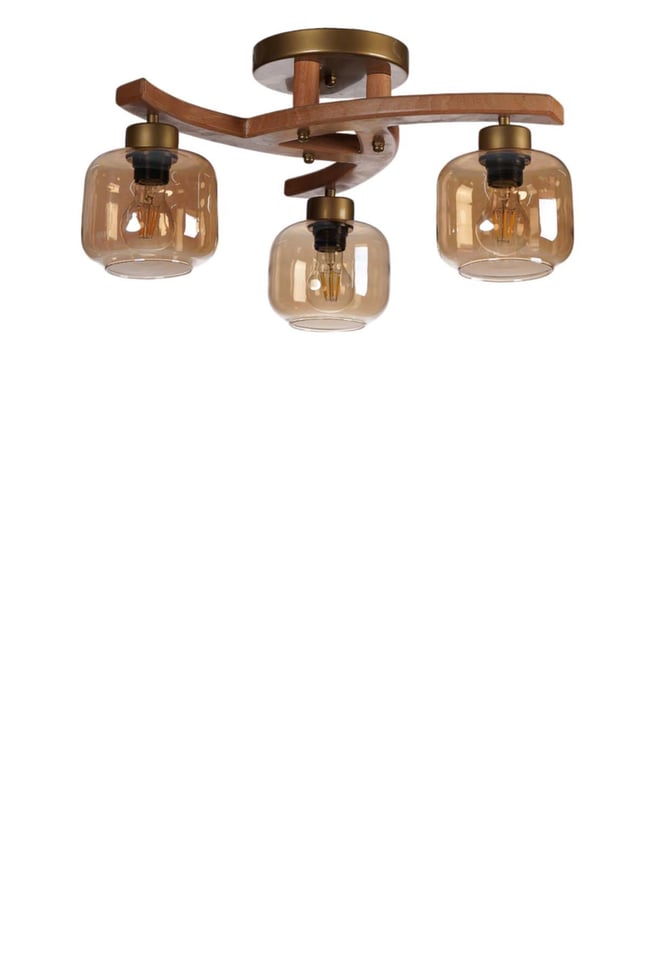 Lumexx Weston 3 Lü Naturel Bal Camlı Plofonyer Avize