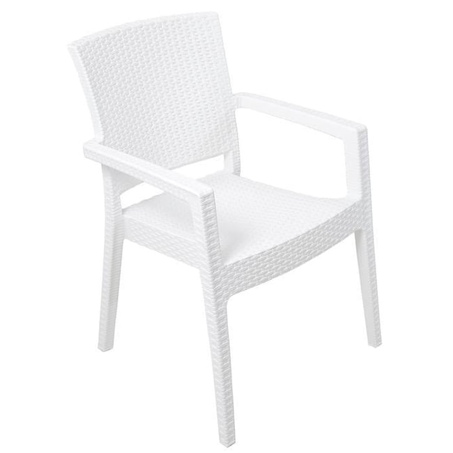 Mandella Zeus Rattan Koltuk  (2 Adet) Beyaz
