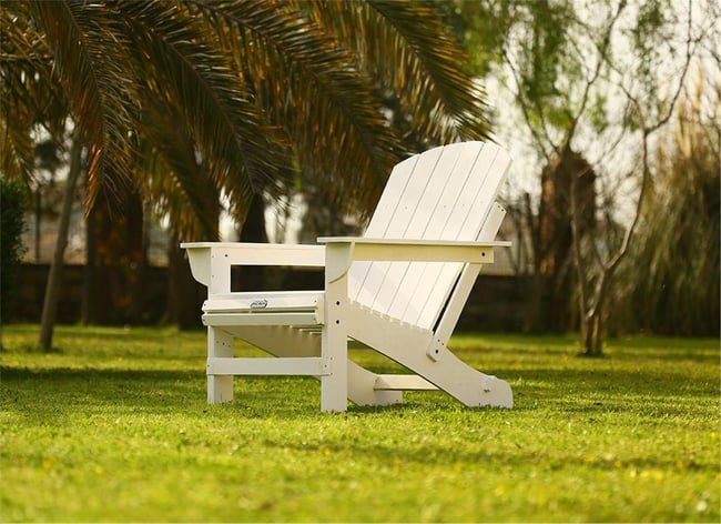 Mandu Adirondack (Ahşap Bahçe Sandalyesi) Beyaz-Mnd239