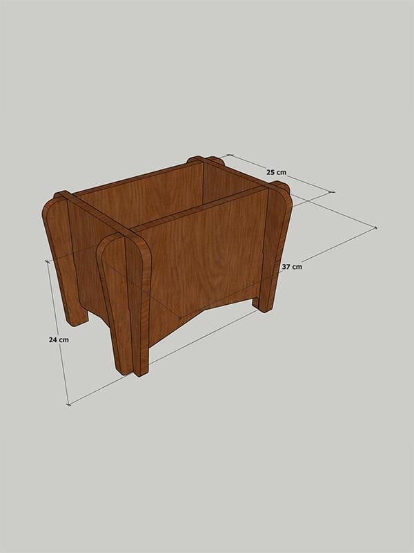 Mandu Ahşap Balkon Saksı (Çiçeklik) Mnd258