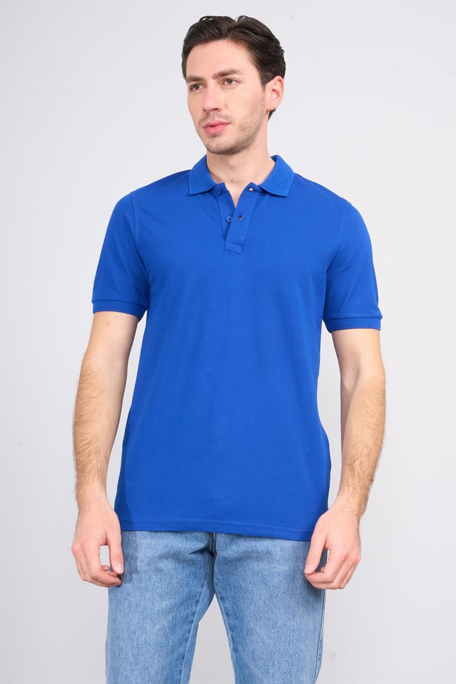 Mareteks 6615 Js Sax Erkek Polo Jakar Yaka 24/1 Pıke T-Shırt
