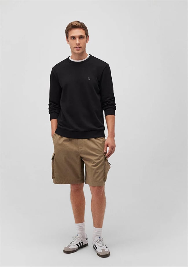 Mavi 065751-900 Siyah Erkek Slim Bisiklet Yaka Sweatshirt