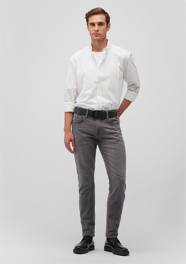Mavi M0035132195 Marcus Lt Grey Mavi Black Erkek Slim Straight Denim Pantolon