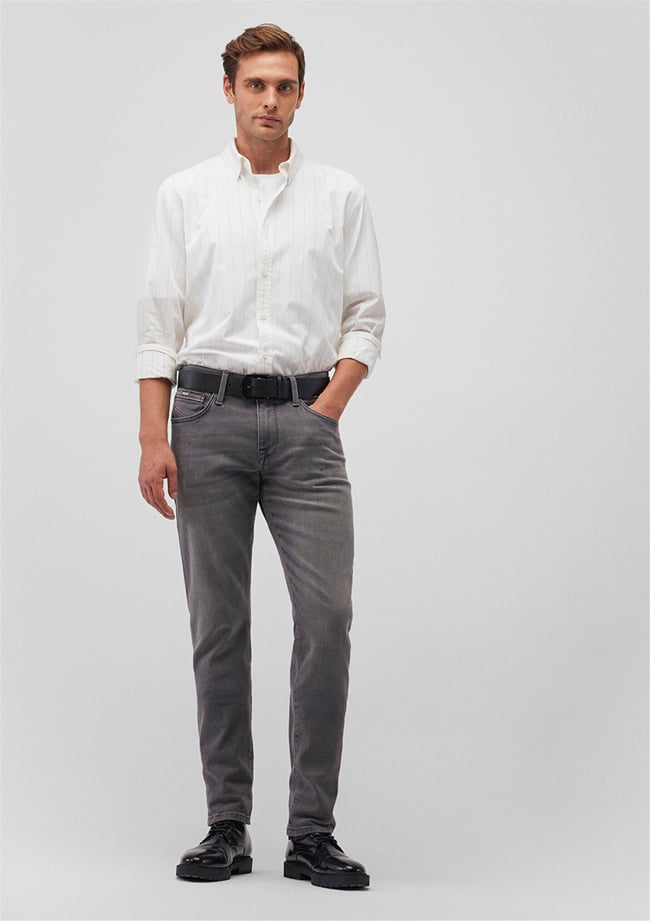 Mavi M0035132195 Marcus Lt Grey Mavi Black Erkek Slim Straight Denim Pantolon