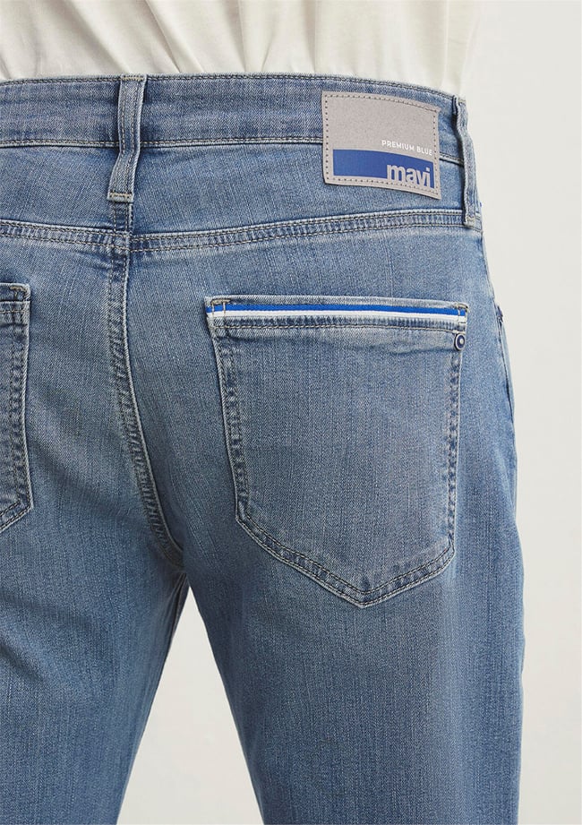 Mavi M0035183710 Marcus Lt Premium Blue Erkek Slim Straight Denim Pantolon