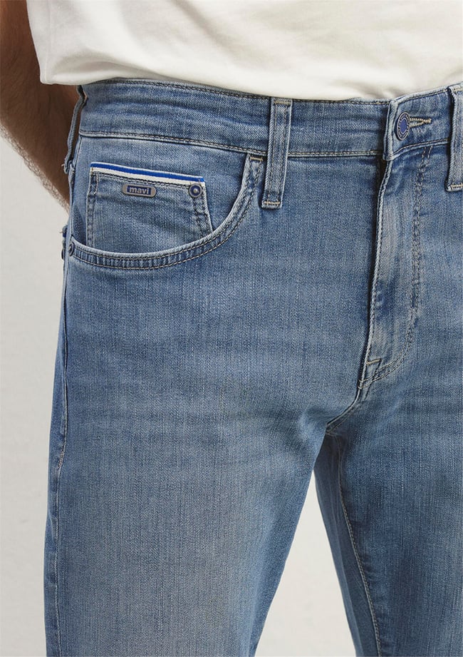 Mavi M0035183710 Marcus Lt Premium Blue Erkek Slim Straight Denim Pantolon