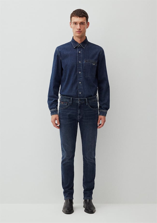 Mavı M0042287860 Jake Faded Indıgo Mavı Black Erkek Skınny Denım Pantolon