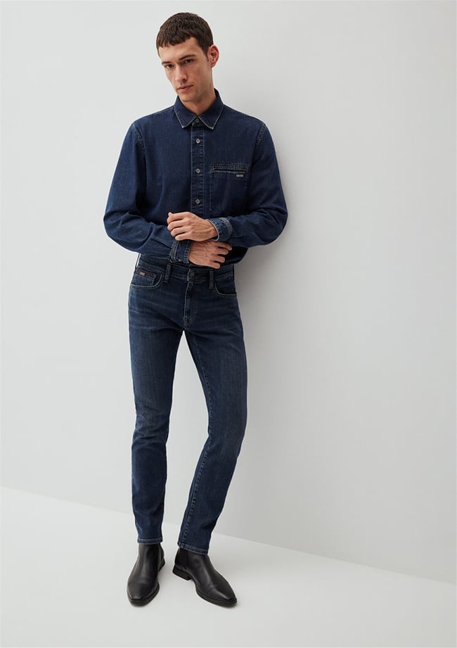 Mavı M0042287860 Jake Faded Indıgo Mavı Black Erkek Skınny Denım Pantolon