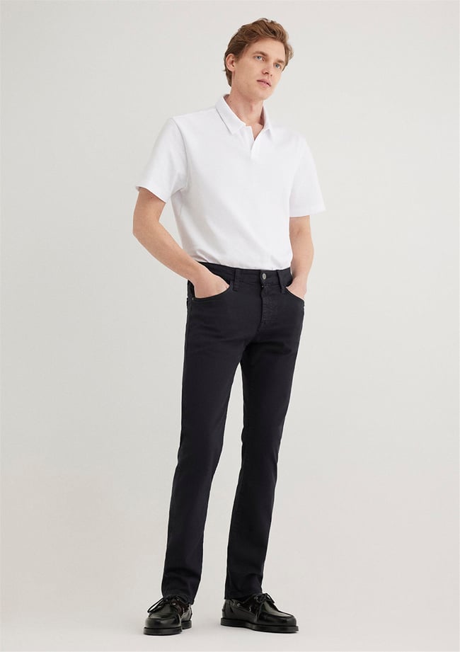 Mavı M0042288052 Dark Navy Mavı Black Erkek Skınny Renklı Denım Pantolon