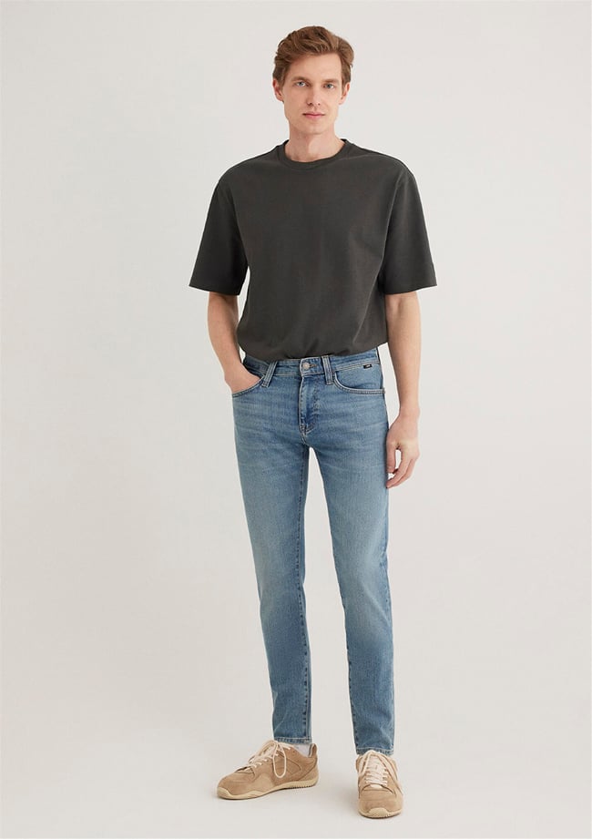 Mavı M0042489281 James Mıd Brushed Mavı Premıum Erkek Skınny Denım Pantolon