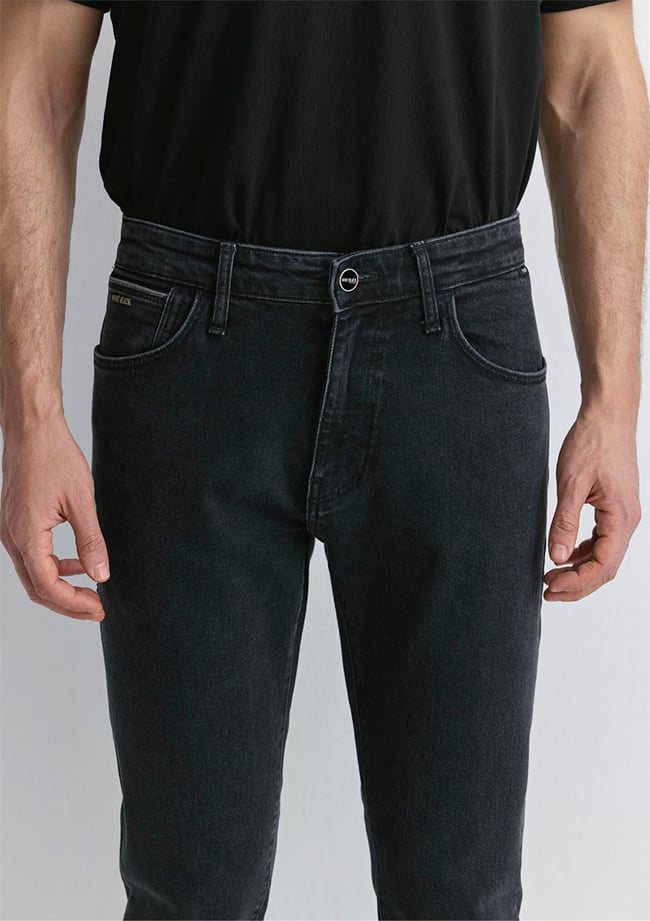 Mavı M0081089340 Mılan Iron Grey Mavı Black Erkek Tapered Denım Pantolon