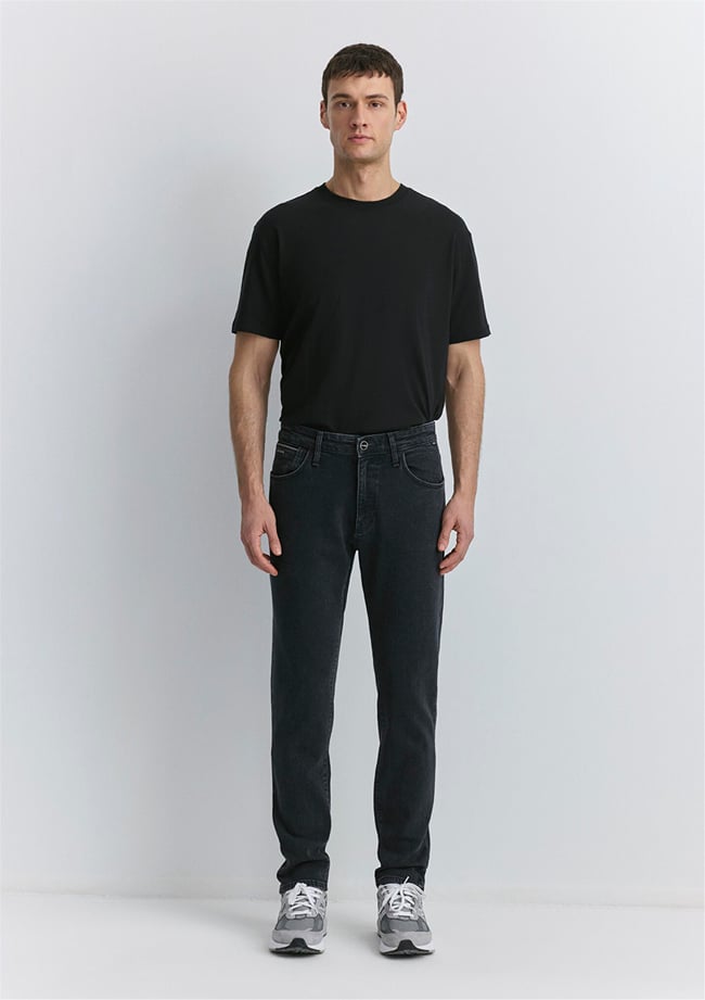 Mavı M0081089340 Mılan Iron Grey Mavı Black Erkek Tapered Denım Pantolon