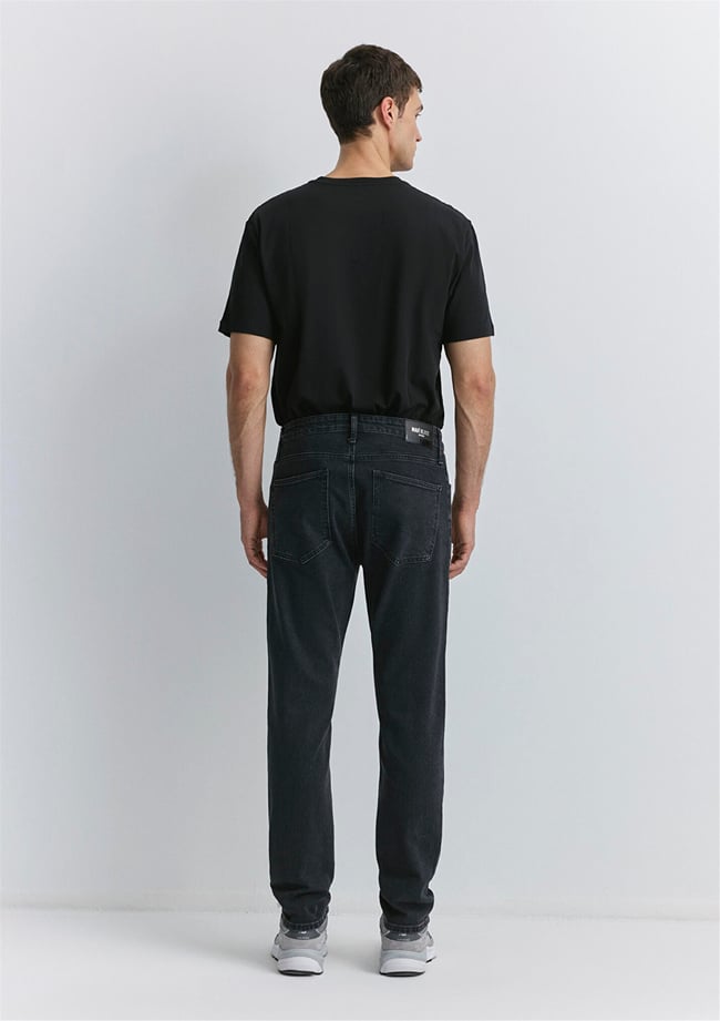 Mavı M0081089340 Mılan Iron Grey Mavı Black Erkek Tapered Denım Pantolon
