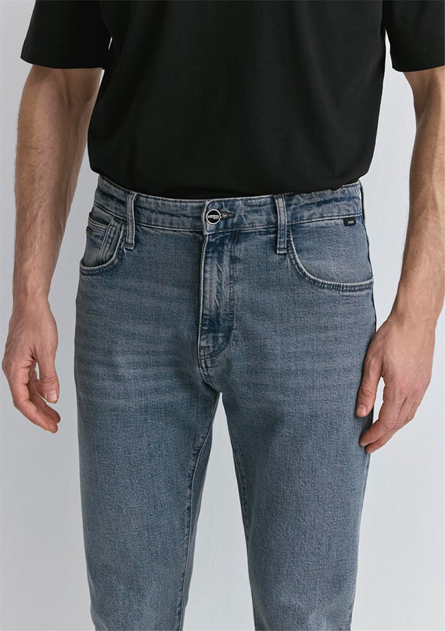 Mavı M0081089341 Mılan Dusty Space Blue Mavı Black Erkek Tapered Denım Pantolon