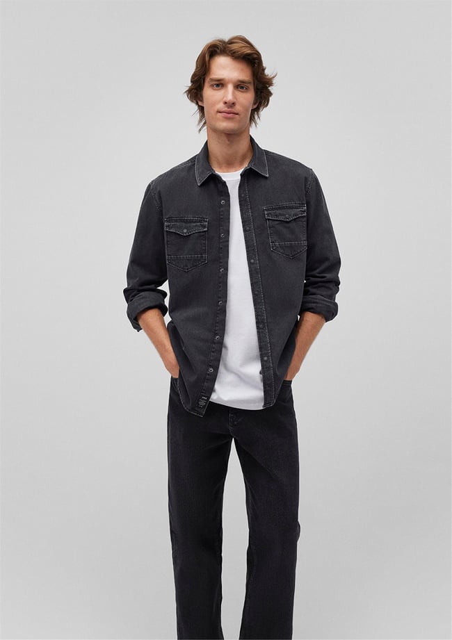 Mavi M0295785223 Rio Smoke Vintage Denim Erkek Fitted Jean Gömlek