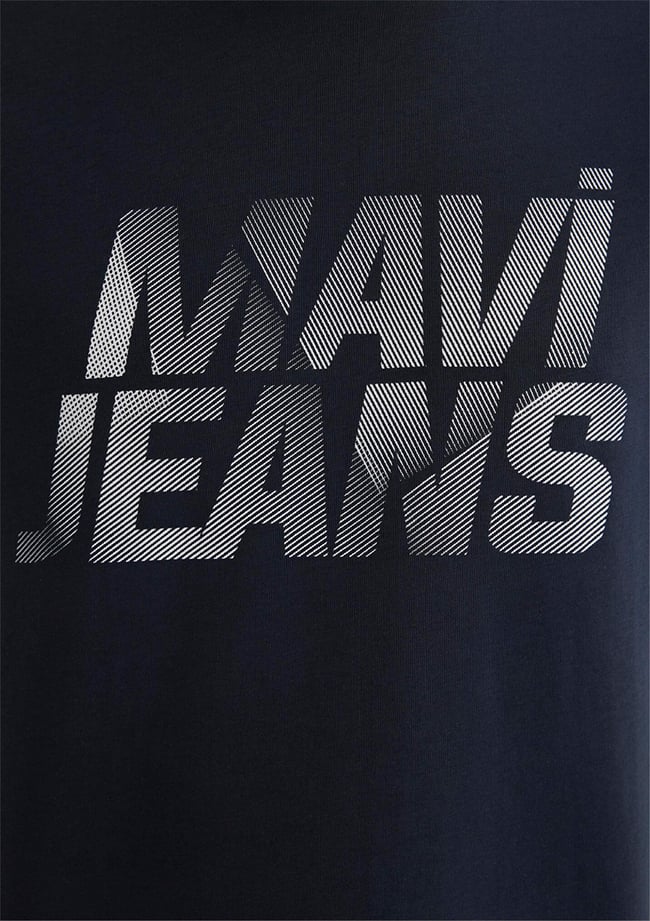 Mavi M0610260-70490 Gece Lacivert Erkek Mavi Logo T-Shirt Logo T-Shirt