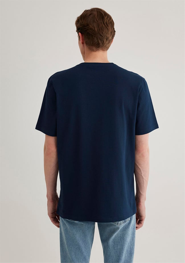 Mavi M0610635-70490 Gece Lacivert Erkek Regular Mavi Baskılı T-Shirt