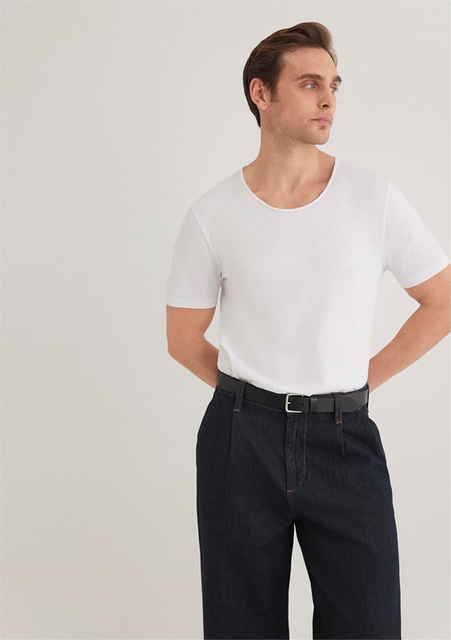 Mavi M064019-620 Beyaz Erkek Fitted T-Shirt
