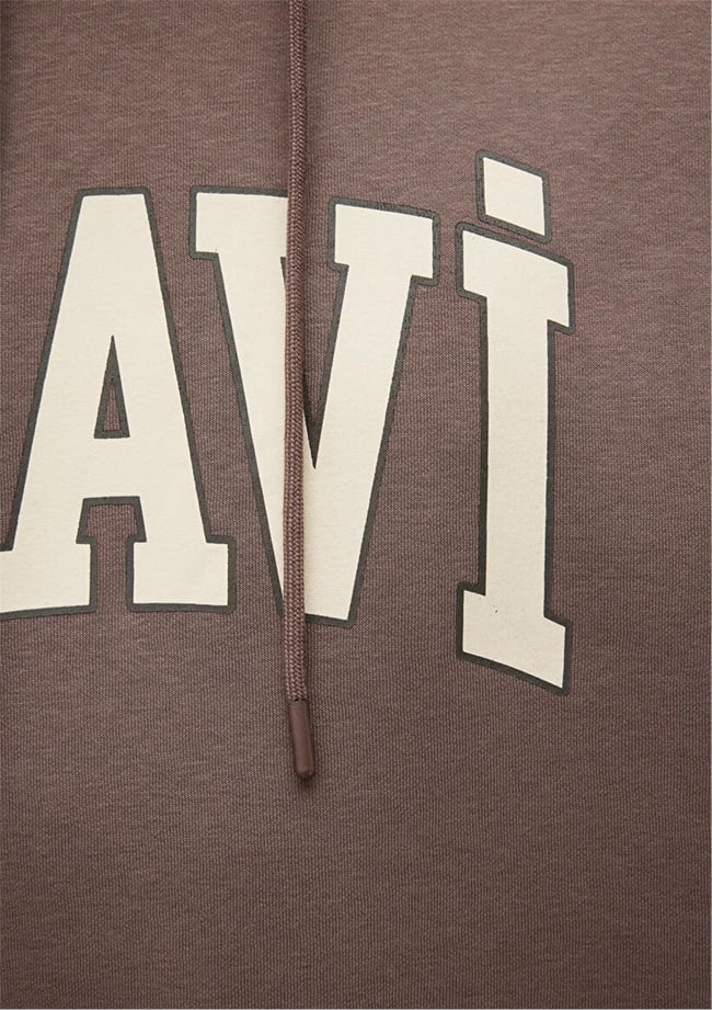 Mavı M067149-87875 Falcon Erkek Oversıze Kapusonlu Mavı Logo Baskılı Sweatshırt