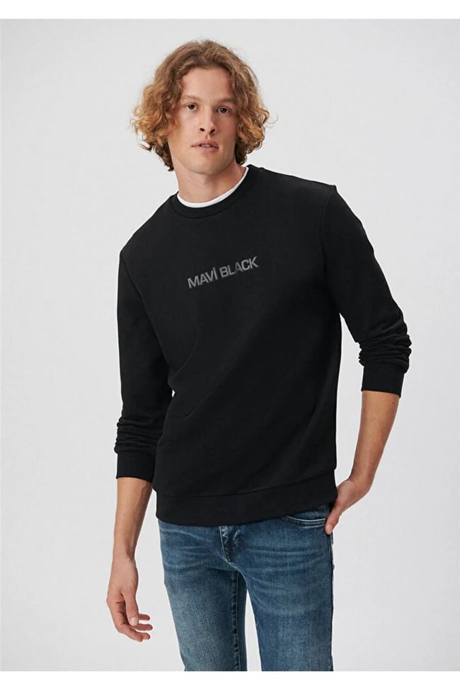 Mavi M0S10017-900 Siyah Erkek Mavi Black Sweatshirt