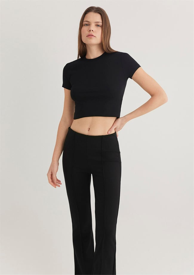 Mavi M1600814-900 Siyah Kadın T-Shirt