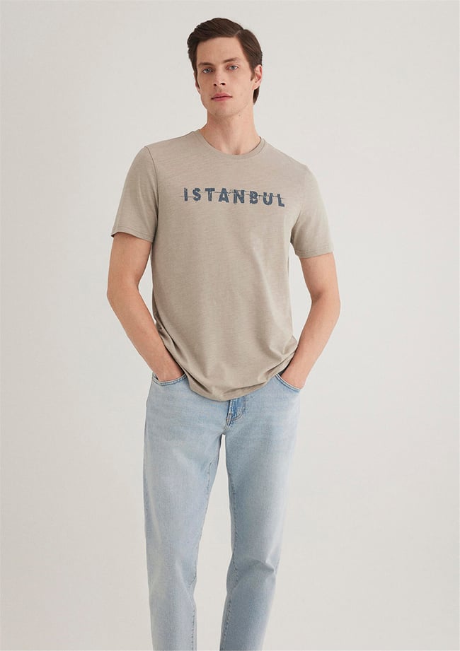 Mavi M66282-31935 Açık Gri Erkek İstanbul T-Shirt