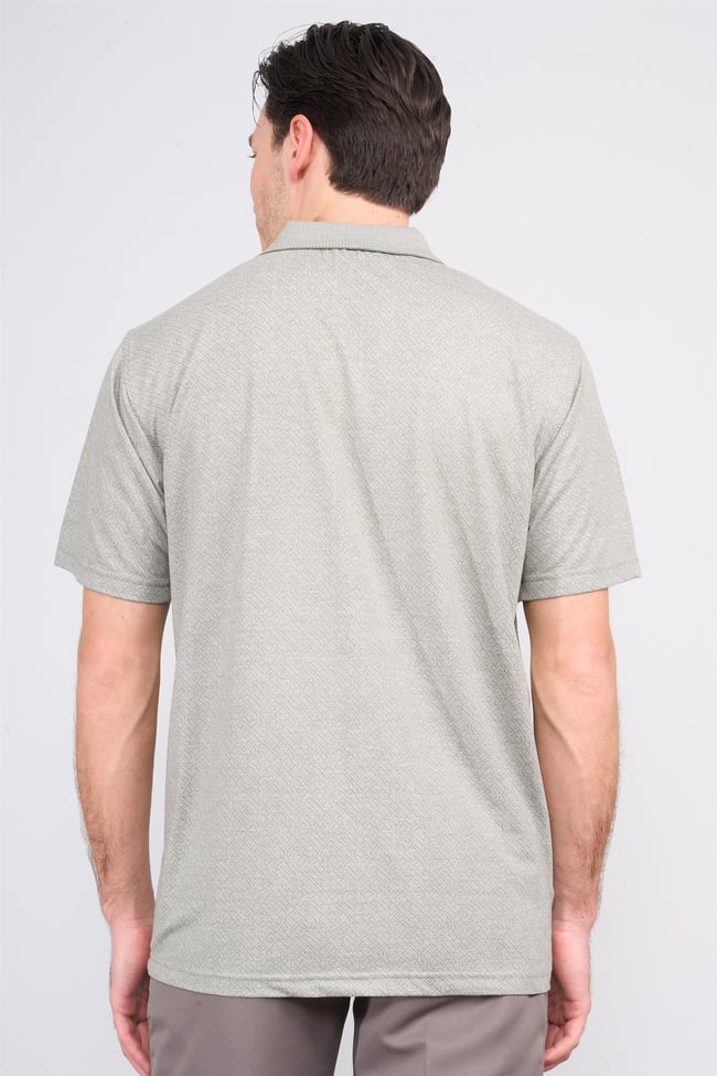 Mentality 3918 Erkek Polo Yaka Cepli T-shirt Açık Haki