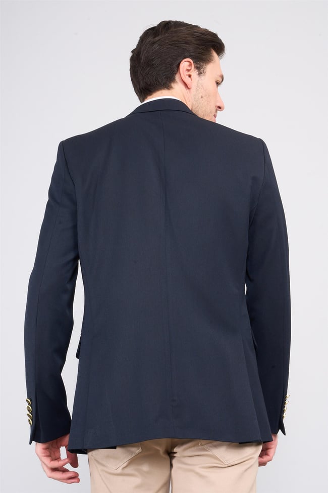 Mentality 4635 Erkek Loco Slimfit Blazer Ceket Lacivert