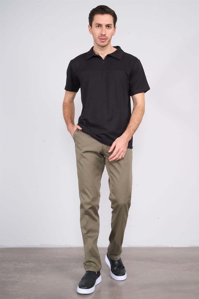 Mentality 6286 Erkek Taç Yan Cep Pantolon Haki
